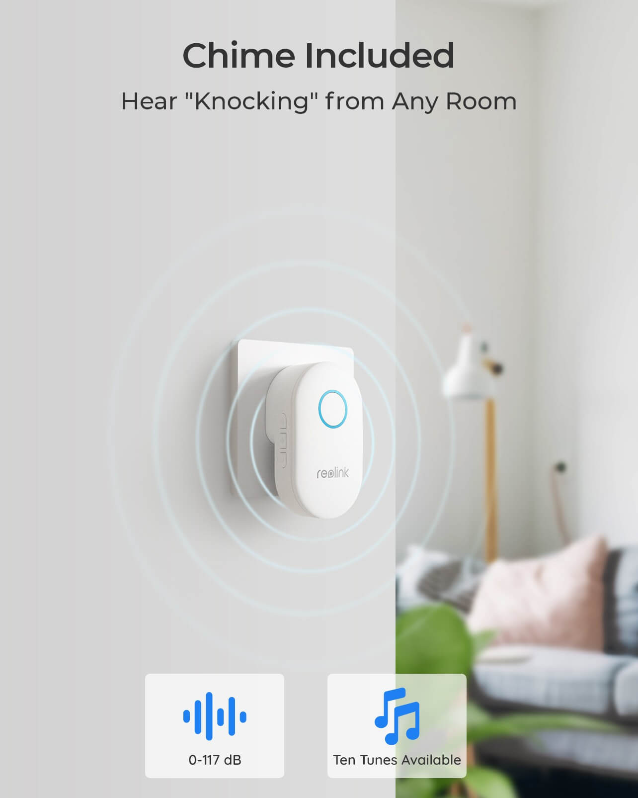 REOLINK Doorbell Camera, Smart Wifi Video Doorbell with Chime, 5MP Ultra HD  Nigh